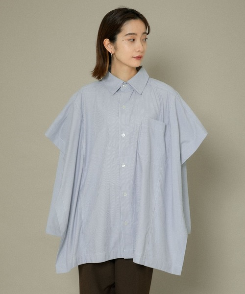 KBF（ケイビーエフ）の「BIGレイヤードライクシャツ（シャツ/ブラウス・レディース・オフホワイト/ブルー系その他/ベージュ系その他・ONE）」の16枚目の写真