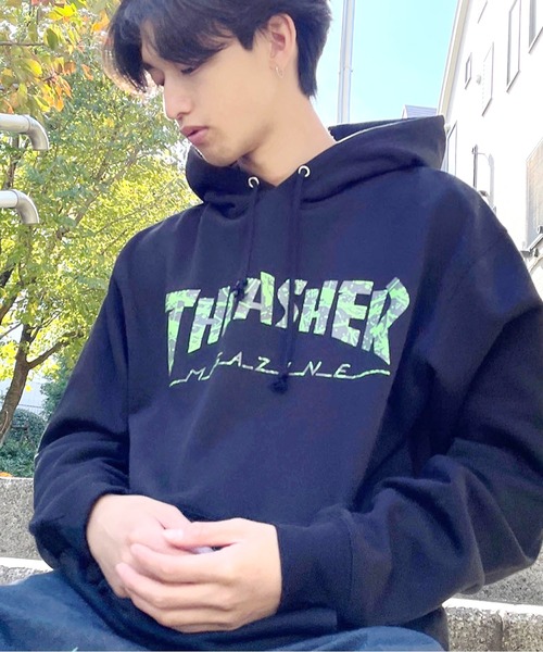 THRASHER(スラッシャー)の「THRASHER/スラッシャー splash HOODIE パーカー(パーカー・メンズ・ホワイト/チャコール/ブラック/グレー・L/M/XL)」の3枚目の写真
