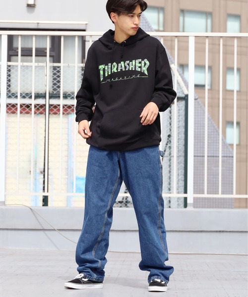 THRASHER(スラッシャー)の「THRASHER/スラッシャー splash HOODIE パーカー(パーカー・メンズ・ホワイト/チャコール/ブラック/グレー・L/M/XL)」の8枚目の写真