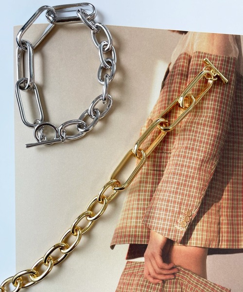 DouDou（ドゥドゥ）の「ボリュームチェーンブレス（ブレスレット・レディース・シルバー/ゴールド・FREE）」の3枚目の写真