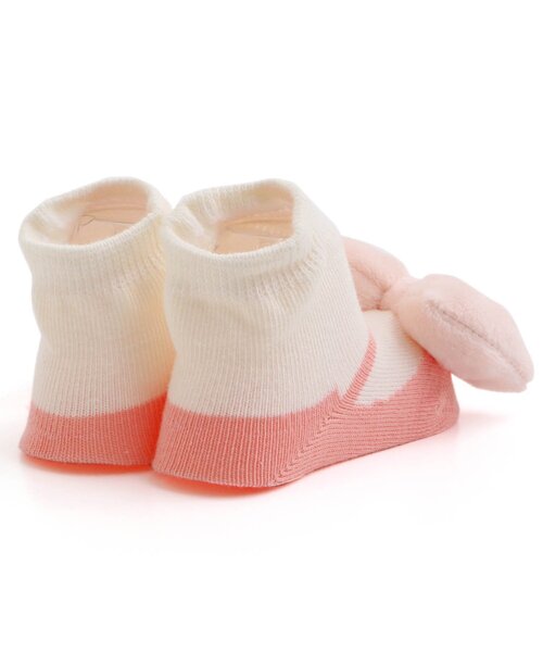 Ampersand(アンパサンド)の「/ラトルソックス(ベビーシューズ/ベビーソックス・キッズ・ピンク・9)」の2枚目の写真