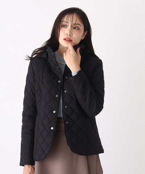 SOUP(スープ)の「◆【羽織るだけで綺麗】キルティングショートコート(フード取り外し可)(その他アウター・レディース・ブラック/ベージュ/ネイビー・11/15 /13/09/07)」の17枚目の写真