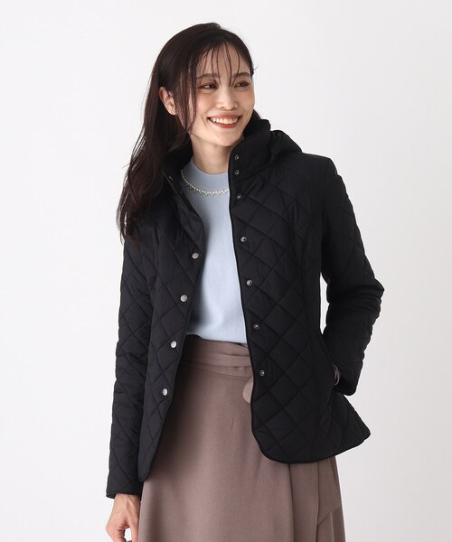 SOUP(スープ)の「◆【羽織るだけで綺麗】キルティングショートコート(フード取り外し可)(その他アウター・レディース・ブラック/ベージュ/ネイビー・11/15 /13/09/07)」の14枚目の写真