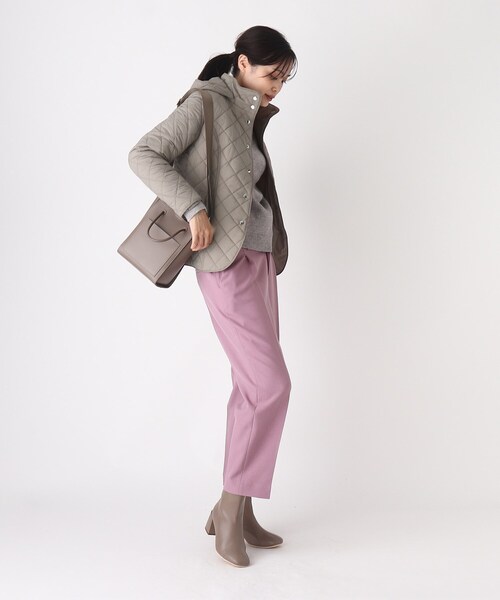 SOUP(スープ)の「◆【羽織るだけで綺麗】キルティングショートコート(フード取り外し可)(その他アウター・レディース・ブラック/ベージュ/ネイビー・11/15 /13/09/07)」の15枚目の写真