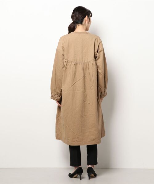 ehka sopo（エヘカソポ）の「キルトステッチコート（ノーカラーコート・レディース・ベージュ/ミント/チャコール・ﾌﾘ-）」の5枚目の写真