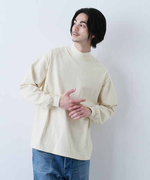 JOURNAL STANDARD J.S HOMESTEAD（ジャーナルスタンダードホームステッド）の「CUT DOWN MOCK L/S（Tシャツ/カットソー・メンズ・ブラック/アイボリー/ホワイト・MEDIUM/SMALL/LARGE）」の3枚目の写真