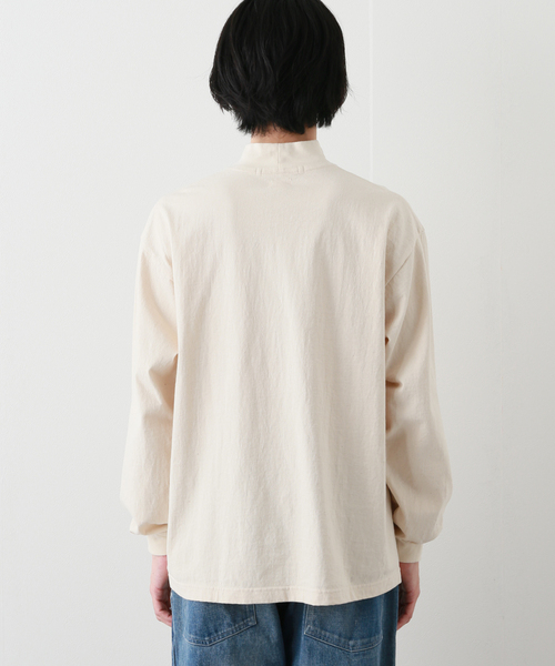 JOURNAL STANDARD J.S HOMESTEAD（ジャーナルスタンダードホームステッド）の「CUT DOWN MOCK L/S（Tシャツ/カットソー・メンズ・ブラック/アイボリー/ホワイト・MEDIUM/SMALL/LARGE）」の7枚目の写真