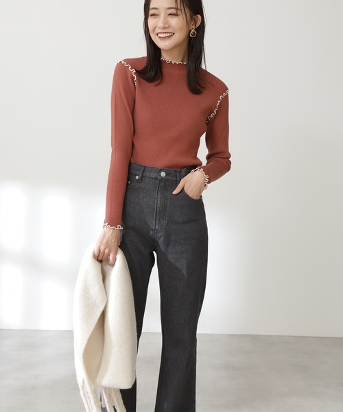 N.（N. Natural Beauty Basic）（エヌエヌナチュラルビューティーベーシック）の「◆フリンジストール（ストール/ショール・レディース・オフホワイト/パープル/ピンク・ﾌﾘ-）」の12枚目の写真