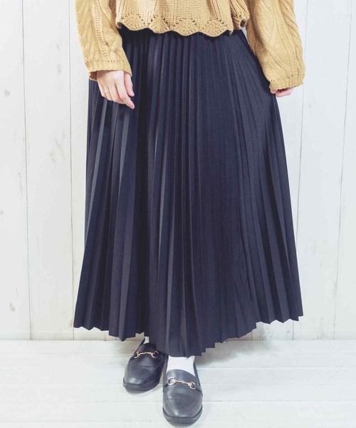 Clice de Paris（クリシェドゥパリス）の「K/ロングプリーツスカート（スカート・レディース・ブラック/グレー/グリーン/モカ・ONESIZE）」の7枚目の写真