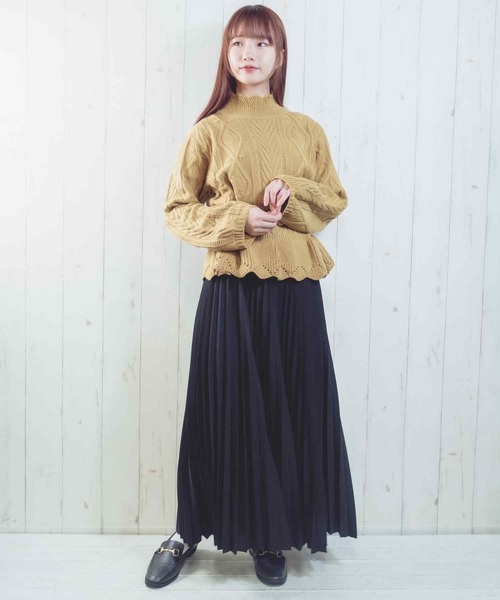 Clice de Paris（クリシェドゥパリス）の「K/ロングプリーツスカート（スカート・レディース・ブラック/グレー/グリーン/モカ・ONESIZE）」の10枚目の写真