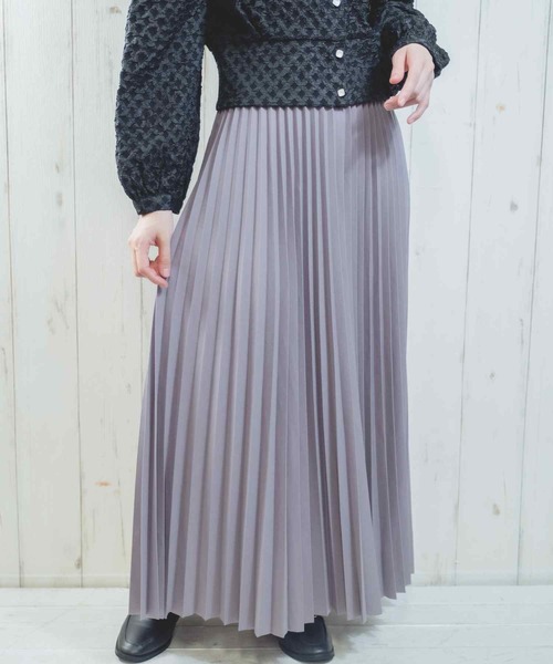 Clice de Paris（クリシェドゥパリス）の「K/ロングプリーツスカート（スカート・レディース・ブラック/グレー/グリーン/モカ・ONESIZE）」の12枚目の写真