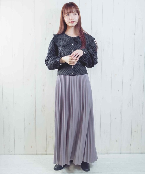 Clice de Paris（クリシェドゥパリス）の「K/ロングプリーツスカート（スカート・レディース・ブラック/グレー/グリーン/モカ・ONESIZE）」の15枚目の写真