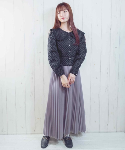 Clice de Paris（クリシェドゥパリス）の「K/ロングプリーツスカート（スカート・レディース・ブラック/グレー/グリーン/モカ・ONESIZE）」の16枚目の写真