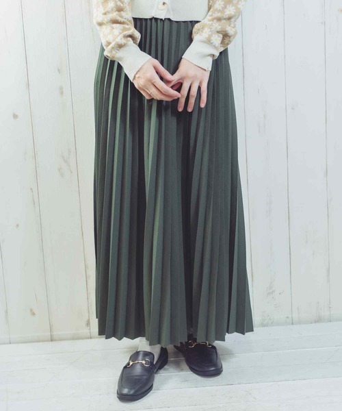 Clice de Paris（クリシェドゥパリス）の「K/ロングプリーツスカート（スカート・レディース・ブラック/グレー/グリーン/モカ・ONESIZE）」の17枚目の写真