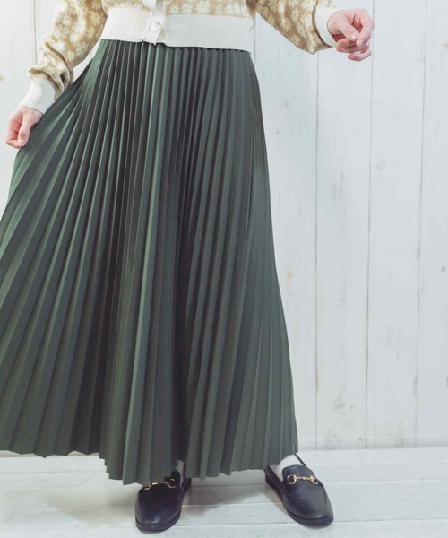 Clice de Paris（クリシェドゥパリス）の「K/ロングプリーツスカート（スカート・レディース・ブラック/グレー/グリーン/モカ・ONESIZE）」の19枚目の写真
