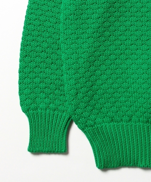 BEAMS BOY(ビームスボーイ)の「BEAMS BOY / 3ゲージ ラーベン編み クルー(ニット/セーター・レディース・ナチュラル/レッド系その他/グリーン・ONE SIZE)」の16枚目の写真