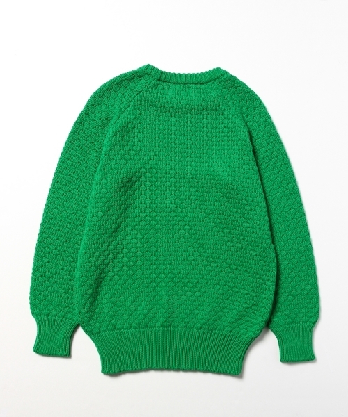 BEAMS BOY(ビームスボーイ)の「BEAMS BOY / 3ゲージ ラーベン編み クルー(ニット/セーター・レディース・ナチュラル/レッド系その他/グリーン・ONE SIZE)」の18枚目の写真