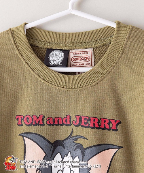 Tom＆Jerry（トムアンドジェリー）の「【TOM and JERRY/トムとジェリー】 裏毛スウェット トレーナー KIDS（キッズ）（スウェット・キッズ・オフホワイト/オリーブ/ベージュ/スミクロ・110/120/130/140/150）」の6枚目の写真