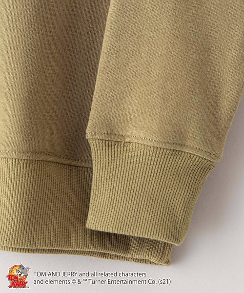 Tom＆Jerry（トムアンドジェリー）の「【TOM and JERRY/トムとジェリー】 裏毛スウェット トレーナー KIDS（キッズ）（スウェット・キッズ・オフホワイト/オリーブ/ベージュ/スミクロ・110/120/130/140/150）」の8枚目の写真