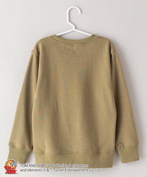 Tom＆Jerry（トムアンドジェリー）の「【TOM and JERRY/トムとジェリー】 裏毛スウェット トレーナー KIDS（キッズ）（スウェット・キッズ・オフホワイト/オリーブ/ベージュ/スミクロ・110/120/130/140/150）」の5枚目の写真