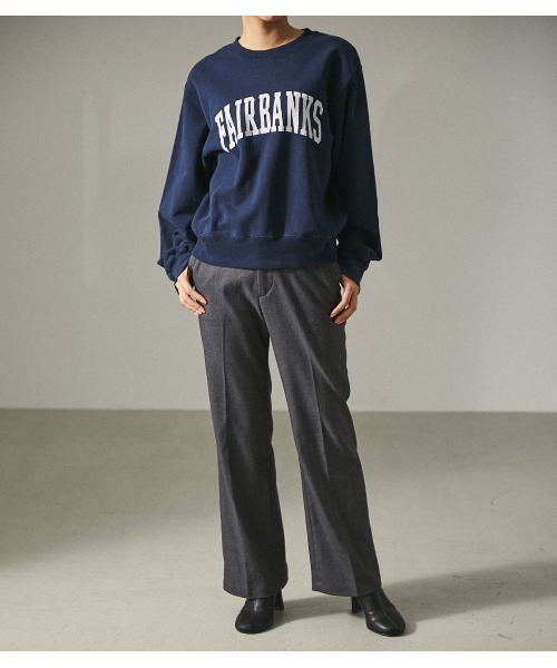 RODEO CROWNS WIDE BOWL（ロデオクラウンズワイドボウル）の「【Aoi Ihara プロデュース】Pronk/ｶﾚｯｼﾞｽｳｪｯﾄ（スウェット・レディース・ネイビー/グレー×ホワイト・FREE）」の8枚目の写真