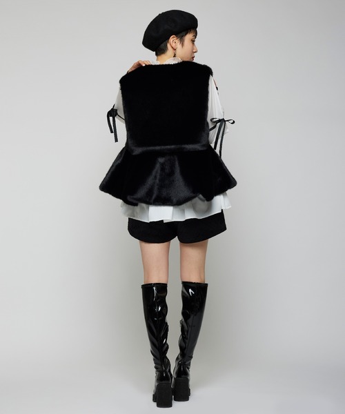 Narcissus（ナルシス）の「【Narcissus】フェイクファージャケット（その他アウター・レディース・グレー/ブラック・FREE）」の5枚目の写真