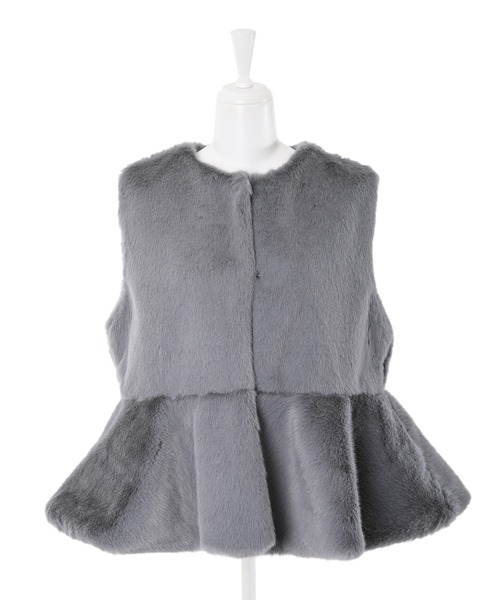 Narcissus（ナルシス）の「【Narcissus】フェイクファージャケット（その他アウター・レディース・グレー/ブラック・FREE）」の12枚目の写真