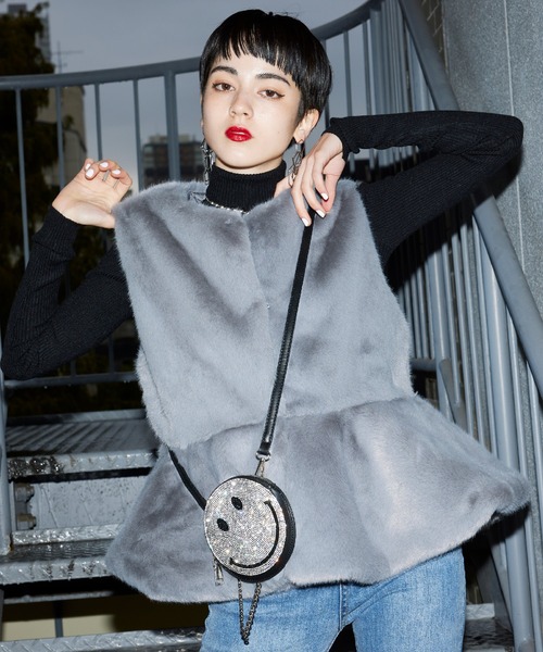 Narcissus（ナルシス）の「【Narcissus】フェイクファージャケット（その他アウター・レディース・グレー/ブラック・FREE）」の22枚目の写真