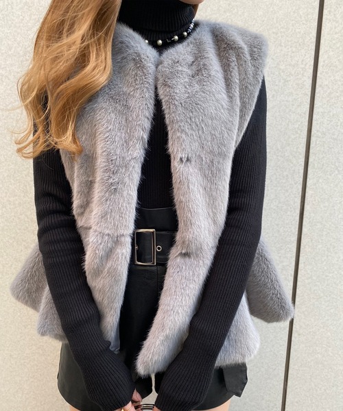 Narcissus（ナルシス）の「【Narcissus】フェイクファージャケット（その他アウター・レディース・グレー/ブラック・FREE）」の19枚目の写真