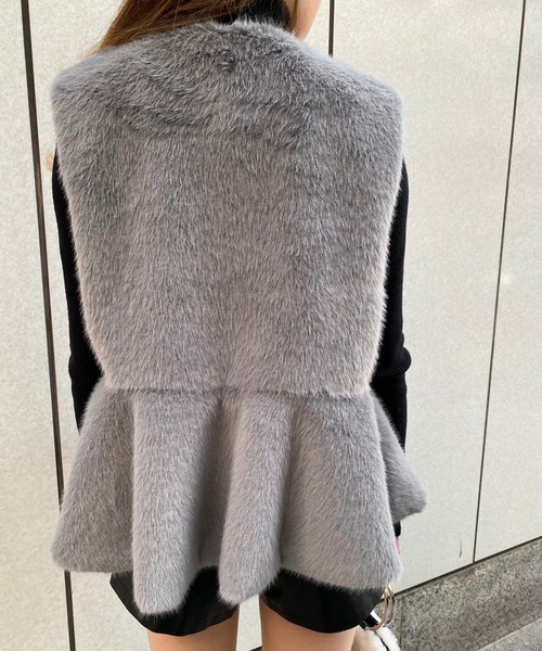 Narcissus（ナルシス）の「【Narcissus】フェイクファージャケット（その他アウター・レディース・グレー/ブラック・FREE）」の20枚目の写真