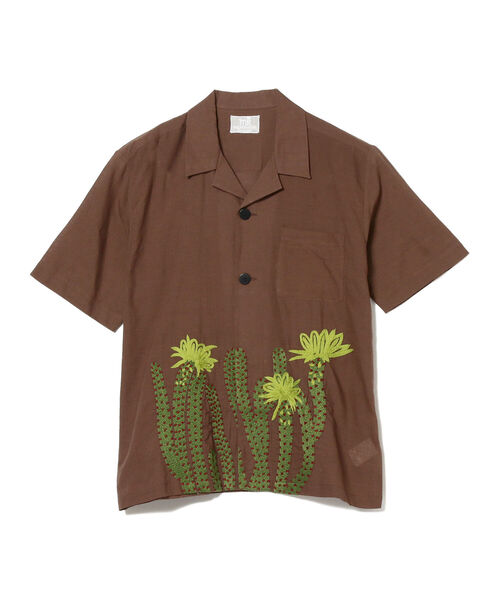 mii（ミー）の「mii × International Gallery BEAMS / 別注 CACTUS オープンカラーシャツ（シャツ/ブラウス・メンズ・ブラウン・MEDIUM/SMALL/LARGE）」の12枚目の写真
