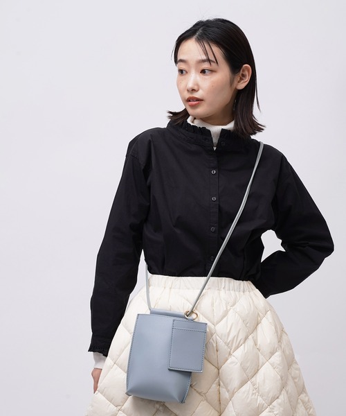 polka polka（ポルカポルカ）の「polka polka / ポルカポルカ ミニマムショルダー ミニショルダー サブバッグ ショルダーバッグ SDI（ショルダーバッグ・レディース・ブラック/シルバー/ブルー/ライトグリーン/アイボリー/グレイッシュベージュ/ライトグレー・FREE）」の20枚目の写真