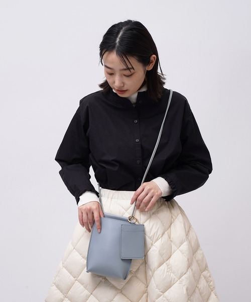polka polka（ポルカポルカ）の「polka polka / ポルカポルカ ミニマムショルダー ミニショルダー サブバッグ ショルダーバッグ SDI（ショルダーバッグ・レディース・ブラック/シルバー/ブルー/ライトグリーン/アイボリー/グレイッシュベージュ/ライトグレー・FREE）」の21枚目の写真