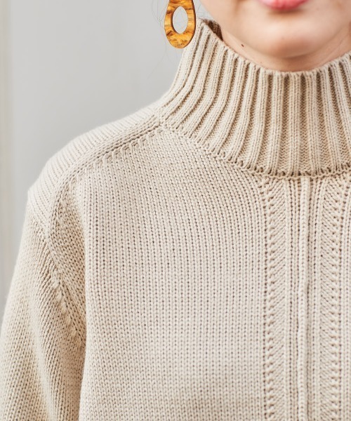 cepo(セポ)の「センターリンキング ハイネックニット(ニット/セーター・レディース・ダークブラウン/ベージュ/ピンク/グリーン・M)」の20枚目の写真