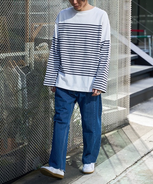 DISCOAT（ディスコート）の「バスクボーダービックロングスリーブ（Tシャツ/カットソー・メンズ・イエロー/ブルー/グリーン・LARGE/MEDIUM）」の9枚目の写真