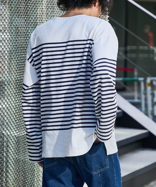 DISCOAT（ディスコート）の「バスクボーダービックロングスリーブ（Tシャツ/カットソー・メンズ・イエロー/ブルー/グリーン・LARGE/MEDIUM）」の12枚目の写真