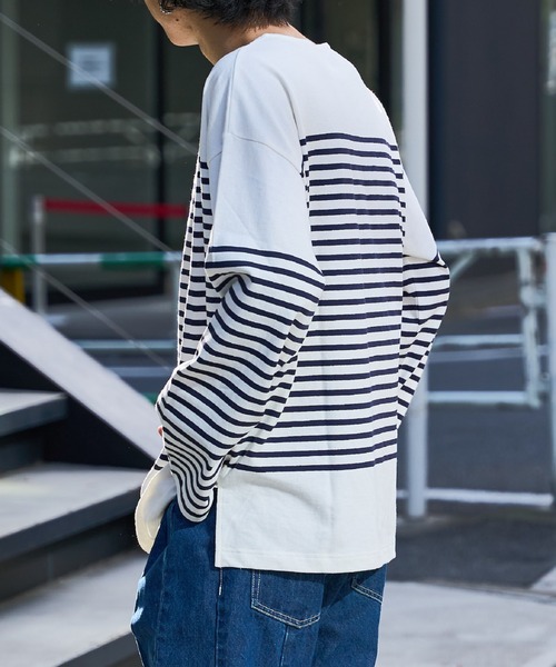 DISCOAT（ディスコート）の「バスクボーダービックロングスリーブ（Tシャツ/カットソー・メンズ・イエロー/ブルー/グリーン・LARGE/MEDIUM）」の13枚目の写真