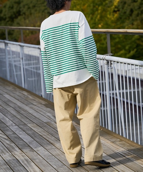 DISCOAT（ディスコート）の「バスクボーダービックロングスリーブ（Tシャツ/カットソー・メンズ・イエロー/ブルー/グリーン・LARGE/MEDIUM）」の18枚目の写真