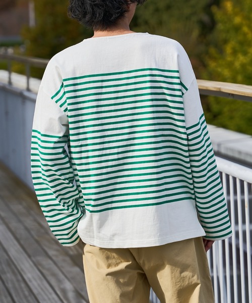 DISCOAT（ディスコート）の「バスクボーダービックロングスリーブ（Tシャツ/カットソー・メンズ・イエロー/ブルー/グリーン・LARGE/MEDIUM）」の19枚目の写真