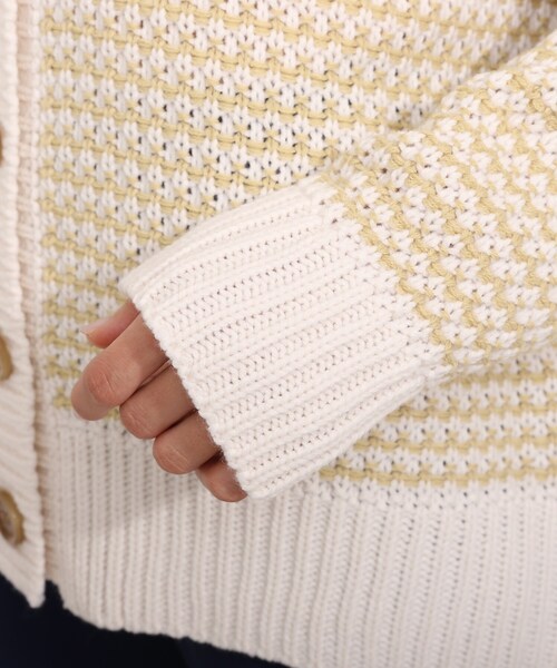 SHOO・LA・RUE（シューラルー）の「◆2WAYリンクス柄クルーカーディガン（カーディガン/ボレロ・レディース・ブラック系4/ライトイエロー系5/ブルー系4・00）」の6枚目の写真