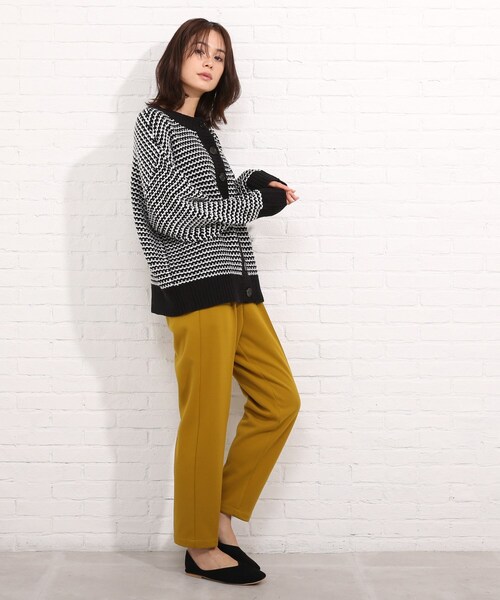 SHOO・LA・RUE（シューラルー）の「◆2WAYリンクス柄クルーカーディガン（カーディガン/ボレロ・レディース・ブラック系4/ライトイエロー系5/ブルー系4・00）」の4枚目の写真