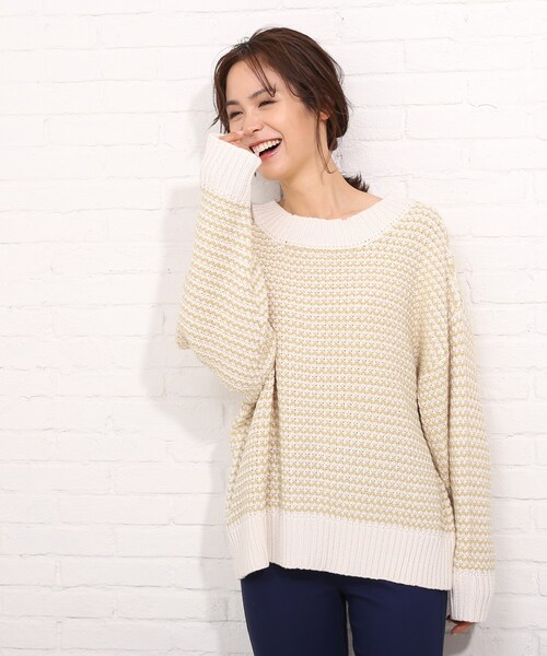 SHOO・LA・RUE（シューラルー）の「◆2WAYリンクス柄クルーカーディガン（カーディガン/ボレロ・レディース・ブラック系4/ライトイエロー系5/ブルー系4・00）」の17枚目の写真