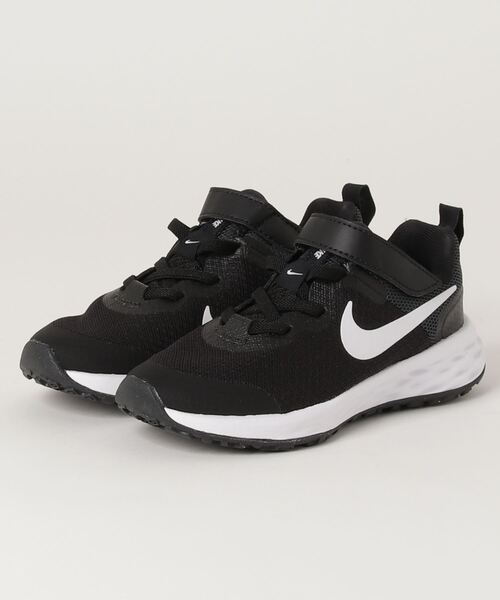 NIKE(ナイキ)の「ナイキ NIKE ナイキ レボリューション 6 NN PSV(スニーカー・キッズ・ブラック×ホワイト・21.5cm/22.0cm/18.0cm/19.0cm/20.0cm/21.0cm/17.0cm)」の1枚目の写真