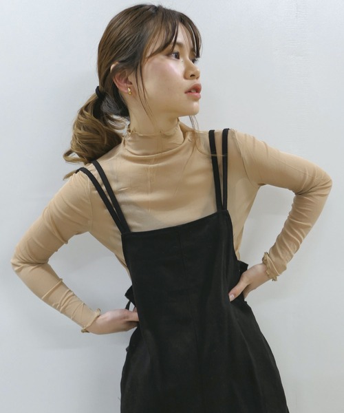 CORNERS(コーナーズ)の「メローハイネックシアートップス(Tシャツ/カットソー・レディース・グレー/ホワイト/モカ/アイボリー/ブラック・M)」の13枚目の写真