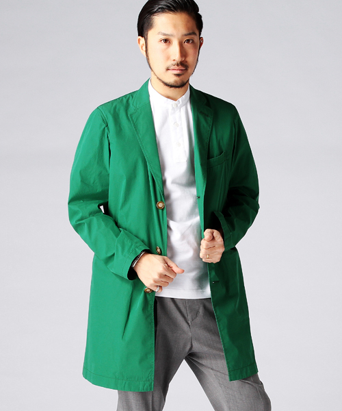 BEAMS(ビームス)の「○BEAMS / タイプライター チェスターコート(チェスターコート・メンズ・グリーン/ネイビー/ナチュラル・SMALL/LARGE/MEDIUM/X-LARGE)」の1枚目の写真