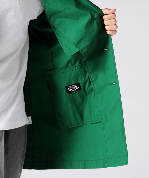 BEAMS(ビームス)の「○BEAMS / タイプライター チェスターコート(チェスターコート・メンズ・グリーン/ネイビー/ナチュラル・SMALL/LARGE/MEDIUM/X-LARGE)」の9枚目の写真