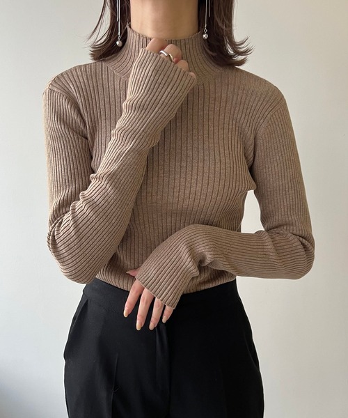 combination rib knit（ニット/セーター）｜Amiur（エミレ）の