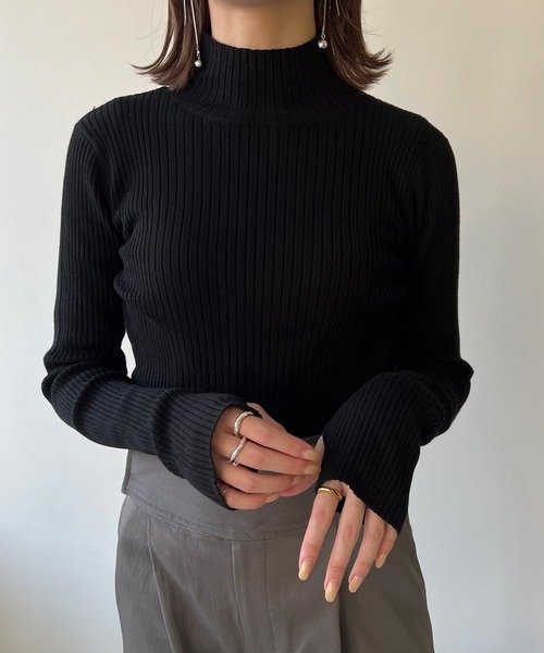 combination rib knit（ニット/セーター）｜Amiur（エミレ）の