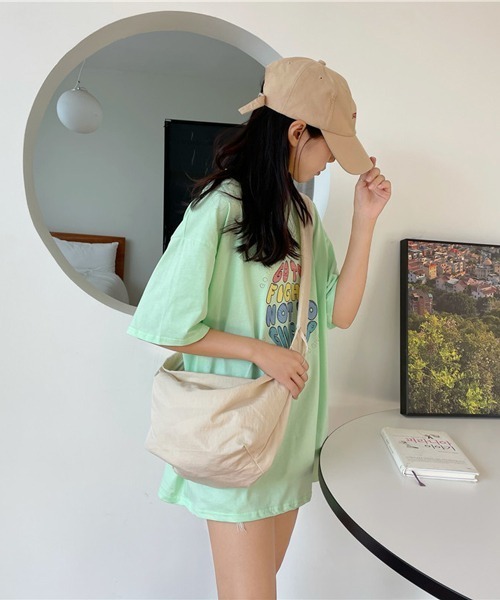 HALEY PESCA（ヘーリーペスカ）の「HALEY PESCA/大容量パステルカラー ショルダーバッグ（ショルダーバッグ・レディース・ホワイト/ブラック/ブルー/グリーン・FREE）」の8枚目の写真