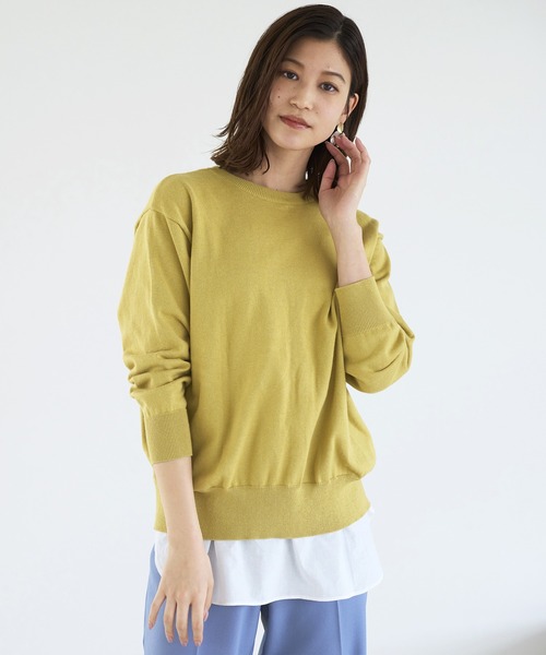 GeeRA(ジーラ)の「柔らか綿混素材2WAYニットカーディガン(カーディガン/ボレロ・レディース・ブラック/イエロー/その他・MEDIUM/LARGE)」の9枚目の写真